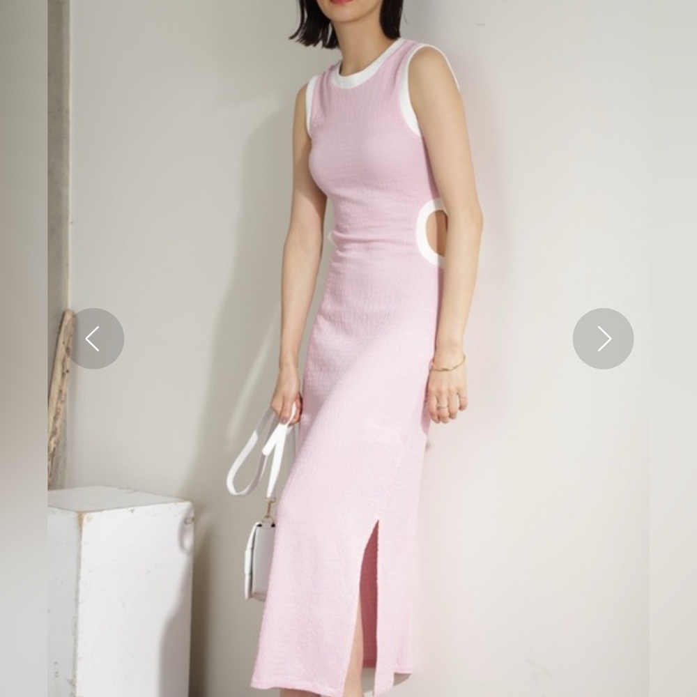 NWT Ghospell Pink Fitted Sunday Brunch Maxi Dress!